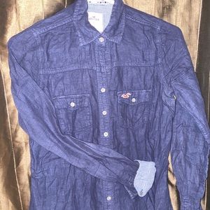 Hollister blue button up